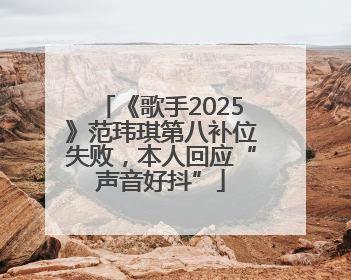 《歌手2025》范玮琪第八补位失败，本人回应“声音好抖”