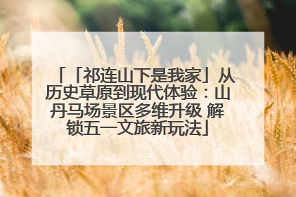 「祁连山下是我家」从历史草原到现代体验：山丹马场景区多维升级 解锁五一文旅新玩法