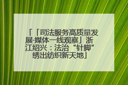 「司法服务高质量发展·媒体一线观察」浙江绍兴：法治“针脚”绣出纺织新天地