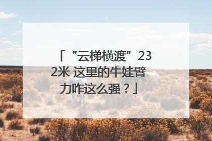“云梯横渡”232米 这里的牛娃臂力咋这么强？
