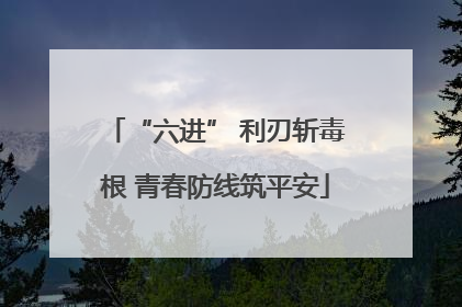 “六进” 利刃斩毒根 青春防线筑平安
