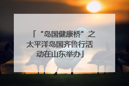 “岛国健康桥”之太平洋岛国齐鲁行活动在山东举办
