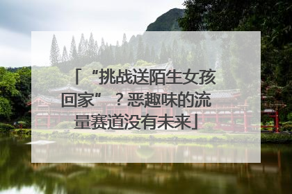“挑战送陌生女孩回家”？恶趣味的流量赛道没有未来