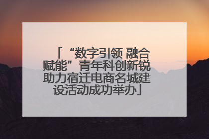 “数字引领 融合赋能”青年科创新锐助力宿迁电商名城建设活动成功举办