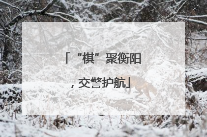 “棋”聚衡阳，交警护航