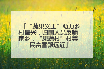 “蔬果义工”助力乡村振兴，归国人员反哺家乡，“果蔬村”村美民富香飘远近