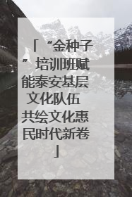 “金种子”培训班赋能泰安基层文化队伍 共绘文化惠民时代新卷