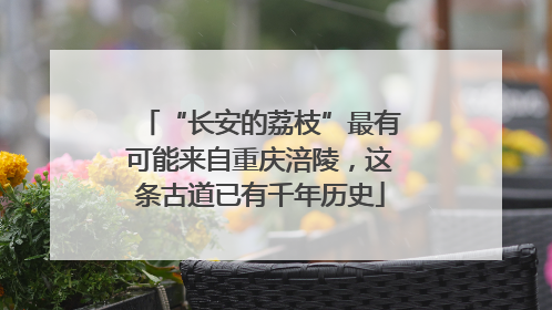 “长安的荔枝”最有可能来自重庆涪陵，这条古道已有千年历史