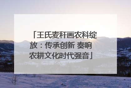 王氏麦秆画农科绽放：传承创新 奏响农耕文化时代强音