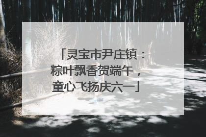 灵宝市尹庄镇：粽叶飘香贺端午，童心飞扬庆六一