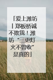 爱上潍坊丨郑板桥诚不欺我！潍坊“三更灯火不曾收”是真的