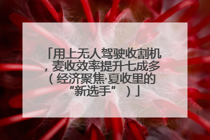 用上无人驾驶收割机，麦收效率提升七成多（经济聚焦·夏收里的“新选手”）
