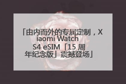 由内而外的专属定制，Xiaomi Watch S4 eSIM「15 周年纪念版」震撼登场