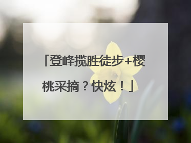 登峰揽胜徒步+樱桃采摘？快炫！