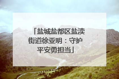 盐城盐都区盐渎街道徐亚明：守护平安勇担当