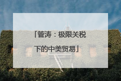 管涛：极限关税下的中美贸易