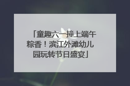 童趣六一撞上端午粽香！滨江外滩幼儿园玩转节日盛宴