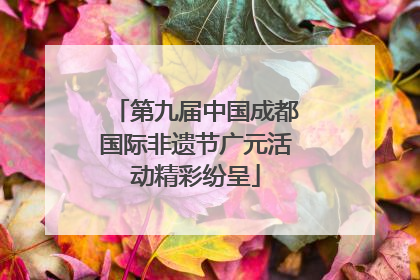 第九届中国成都国际非遗节广元活动精彩纷呈