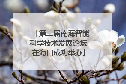 第二届南海智能科学技术发展论坛在海口成功举办