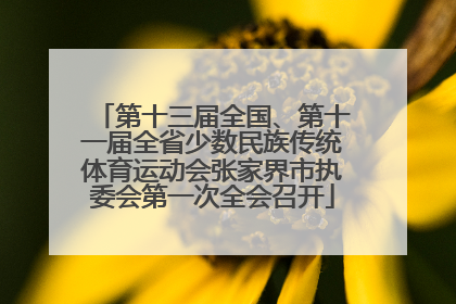 第十三届全国、第十一届全省少数民族传统体育运动会张家界市执委会第一次全会召开