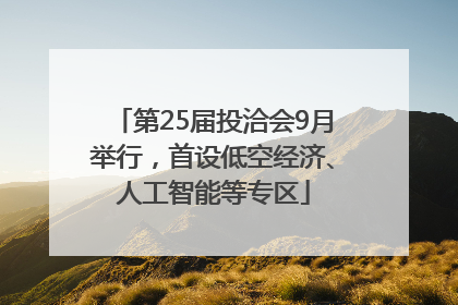 第25届投洽会9月举行，首设低空经济、人工智能等专区