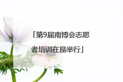 第9届南博会志愿者培训在昆举行