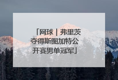 网球｜弗里茨夺得斯图加特公开赛男单冠军