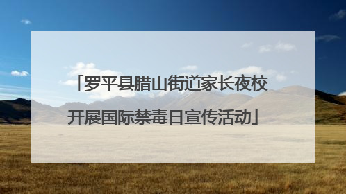 罗平县腊山街道家长夜校开展国际禁毒日宣传活动