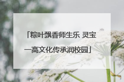 粽叶飘香师生乐 灵宝一高文化传承润校园