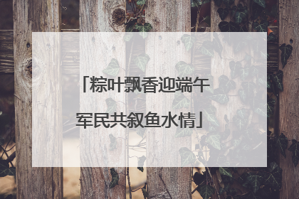 粽叶飘香迎端午 军民共叙鱼水情