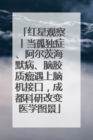 红星观察丨当孤独症、阿尔茨海默病、脑胶质瘤遇上脑机接口，成都科研改变医学图景
