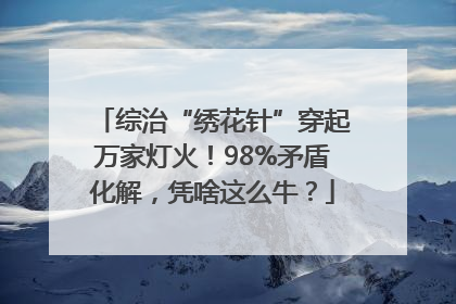 综治“绣花针”穿起万家灯火！98%矛盾化解，凭啥这么牛？