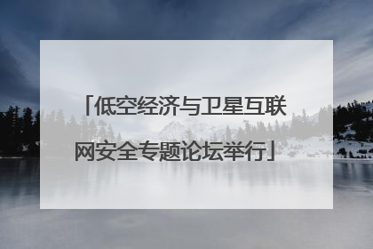 低空经济与卫星互联网安全专题论坛举行