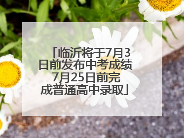 临沂将于7月3日前发布中考成绩 7月25日前完成普通高中录取