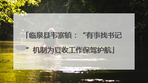 临泉县韦寨镇：“有事找书记”机制为夏收工作保驾护航
