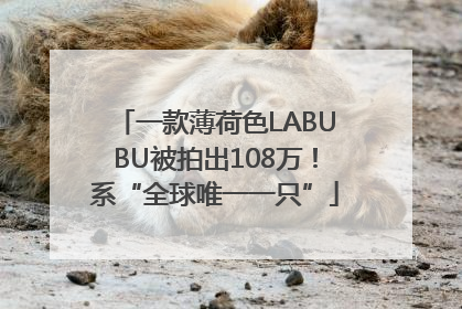 一款薄荷色LABUBU被拍出108万！系“全球唯一一只”