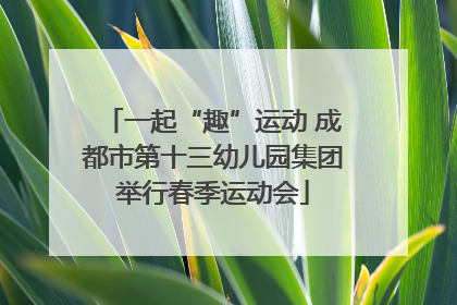 一起“趣”运动 成都市第十三幼儿园集团举行春季运动会