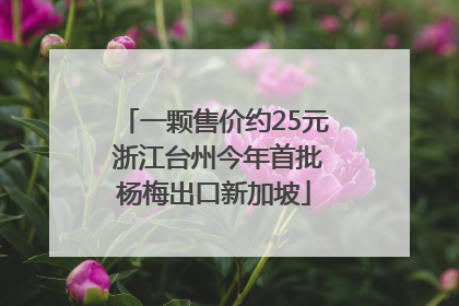 一颗售价约25元 浙江台州今年首批杨梅出口新加坡