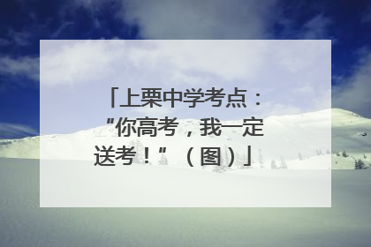 上栗中学考点：“你高考，我一定送考！”（图）