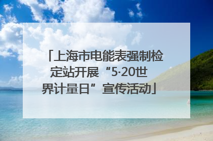 上海市电能表强制检定站开展“5·20世界计量日”宣传活动