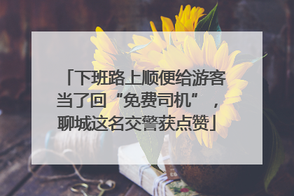 下班路上顺便给游客当了回“免费司机”，聊城这名交警获点赞