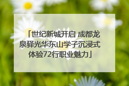 世纪新城开启 成都龙泉驿光华东山学子沉浸式体验72行职业魅力
