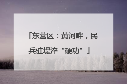 东营区：黄河畔，民兵驻堤淬“硬功”