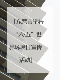 东营市举行“六·五”世界环境日宣传活动