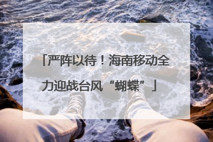 严阵以待！海南移动全力迎战台风“蝴蝶”