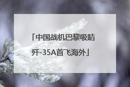 中国战机巴黎吸睛 歼-35A首飞海外