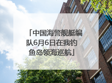 中国海警舰艇编队6月6日在我钓鱼岛领海巡航