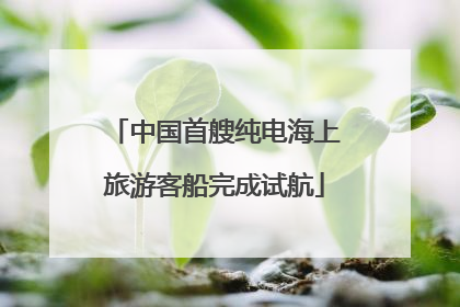 中国首艘纯电海上旅游客船完成试航