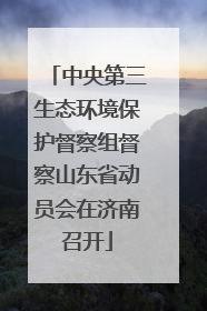 中央第三生态环境保护督察组督察山东省动员会在济南召开