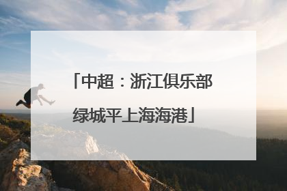 中超：浙江俱乐部绿城平上海海港